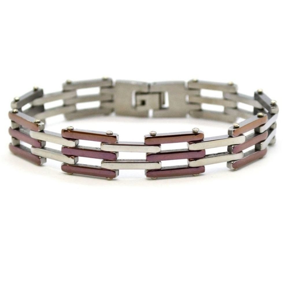 Bracelet  Stainless Steel 2 Tone , 8-1/2"